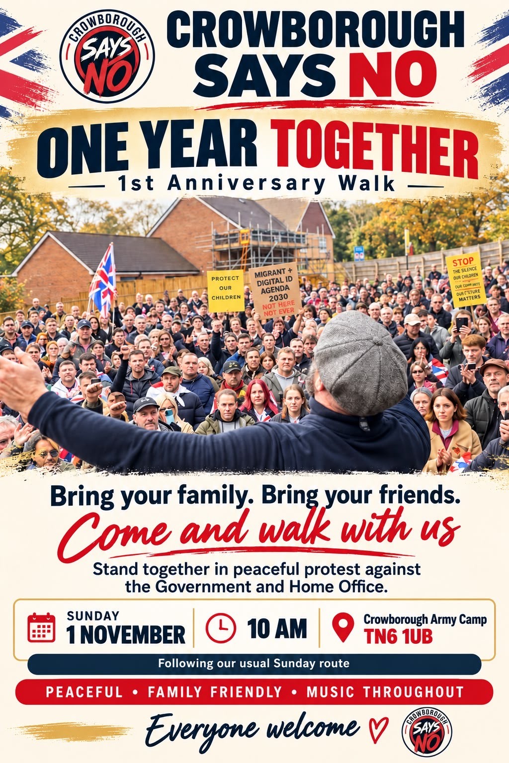 Details of the next peaceful protest